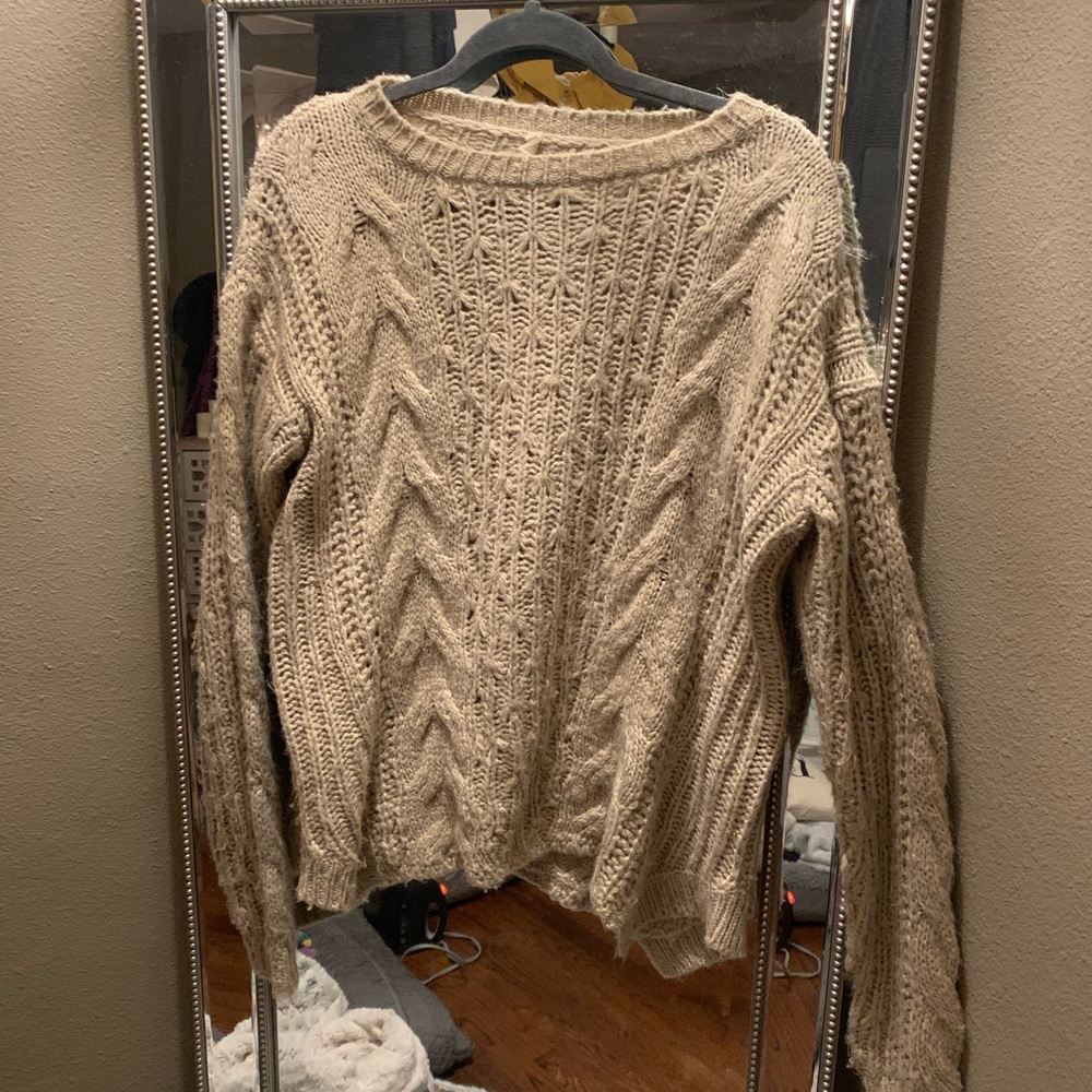 Stitched/Knitted Tan Sweater
